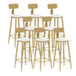 Nordic Glam Style Bar Stool Round Counter Bar Stool with Metal Legs Clearhalo 'Bar Furniture' 'Bar Stools' 'bar_stools' 'furn' 'furn_bar_stools' 'Furniture' 'furniture_bar_stools' 'Kitchen & Dining Furniture' 5267852