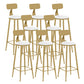 Nordic Glam Style Bar Stool Round Counter Bar Stool with Metal Legs Clearhalo 'Bar Furniture' 'Bar Stools' 'bar_stools' 'furn' 'furn_bar_stools' 'Furniture' 'furniture_bar_stools' 'Kitchen & Dining Furniture' 5267856