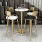 Nordic Glam Style Bar Stool Round Counter Bar Stool with Metal Legs Clearhalo 'Bar Furniture' 'Bar Stools' 'bar_stools' 'furn' 'furn_bar_stools' 'Furniture' 'furniture_bar_stools' 'Kitchen & Dining Furniture' 5267859