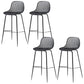 41" Height Backrest Armless Counter Stool Modern Iron Bar Stool with Plastic Cushion Black 4 Piece Set Clearhalo 'Bar Furniture' 'Bar Stools' 'bar_stools' 'furn' 'furn_bar_stools' 'Furniture' 'Kitchen & Dining Furniture' 5267866