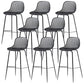 41" Height Backrest Armless Counter Stool Modern Iron Bar Stool with Plastic Cushion Black 8 Piece Set Clearhalo 'Bar Furniture' 'Bar Stools' 'bar_stools' 'furn' 'furn_bar_stools' 'Furniture' 'Kitchen & Dining Furniture' 5267870