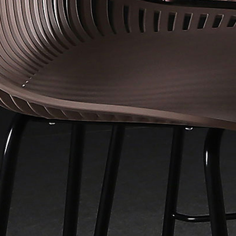 41" Height Backrest Armless Counter Stool Modern Iron Bar Stool with Plastic Cushion Clearhalo 'Bar Furniture' 'Bar Stools' 'bar_stools' 'furn' 'furn_bar_stools' 'Furniture' 'Kitchen & Dining Furniture' 5267874