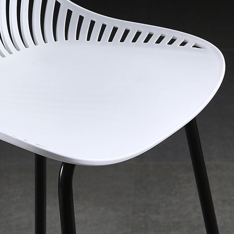 41" Height Backrest Armless Counter Stool Modern Iron Bar Stool with Plastic Cushion Clearhalo 'Bar Furniture' 'Bar Stools' 'bar_stools' 'furn' 'furn_bar_stools' 'Furniture' 'Kitchen & Dining Furniture' 5267878