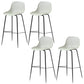 41" Height Backrest Armless Counter Stool Modern Iron Bar Stool with Plastic Cushion Green 4 Piece Set Clearhalo 'Bar Furniture' 'Bar Stools' 'bar_stools' 'furn' 'furn_bar_stools' 'Furniture' 'Kitchen & Dining Furniture' 5267893