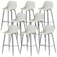 41" Height Backrest Armless Counter Stool Modern Iron Bar Stool with Plastic Cushion Green 8 Piece Set Clearhalo 'Bar Furniture' 'Bar Stools' 'bar_stools' 'furn' 'furn_bar_stools' 'Furniture' 'Kitchen & Dining Furniture' 5267895
