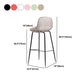 41" Height Backrest Armless Counter Stool Modern Iron Bar Stool with Plastic Cushion Clearhalo 'Bar Furniture' 'Bar Stools' 'bar_stools' 'furn' 'furn_bar_stools' 'Furniture' 'Kitchen & Dining Furniture' 5267900