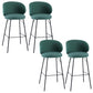 Modern Backrest Armless Counter Stool Upholstered Bar Stool with Metal 4 Legs Green 4 Piece Set Bar Stool(30"H) Clearhalo 'Bar Furniture' 'Bar Stools' 'bar_stools' 'furn' 'furn_bar_stools' 'Furniture' 'Kitchen & Dining Furniture' 5268349
