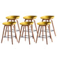 Tabouret de bar contemporain tabouret de comptoir en plastique avec des jambes en bois