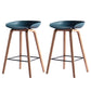 Tabouret de bar contemporain tabouret de comptoir en plastique avec des jambes en bois