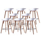 Tabouret de bar contemporain tabouret de comptoir en plastique avec des jambes en bois