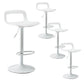 Modern Adjustable Height Bar-stool Metal Counter Bar Stool for Home White 4 Piece Set Clearhalo 'Bar Furniture' 'Bar Stools' 'bar_stools' 'furn' 'furn_bar_stools' 'Furniture' 'Kitchen & Dining Furniture' 5268463