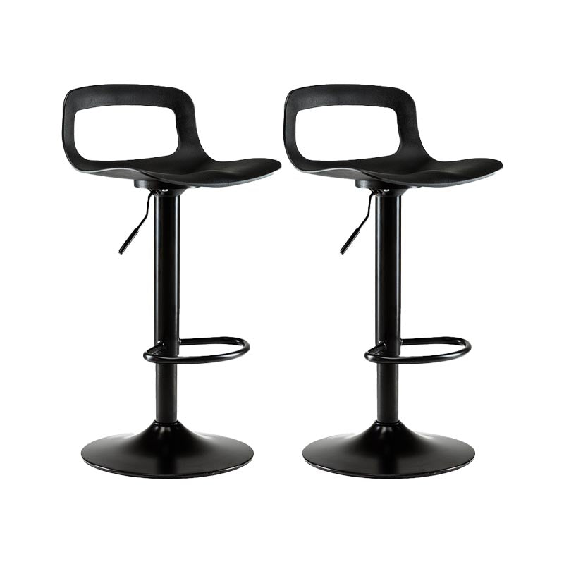 Modern Adjustable Height Bar-stool Metal Counter Bar Stool for Home Black 2 Piece Set Clearhalo 'Bar Furniture' 'Bar Stools' 'bar_stools' 'furn' 'furn_bar_stools' 'Furniture' 'Kitchen & Dining Furniture' 5268469