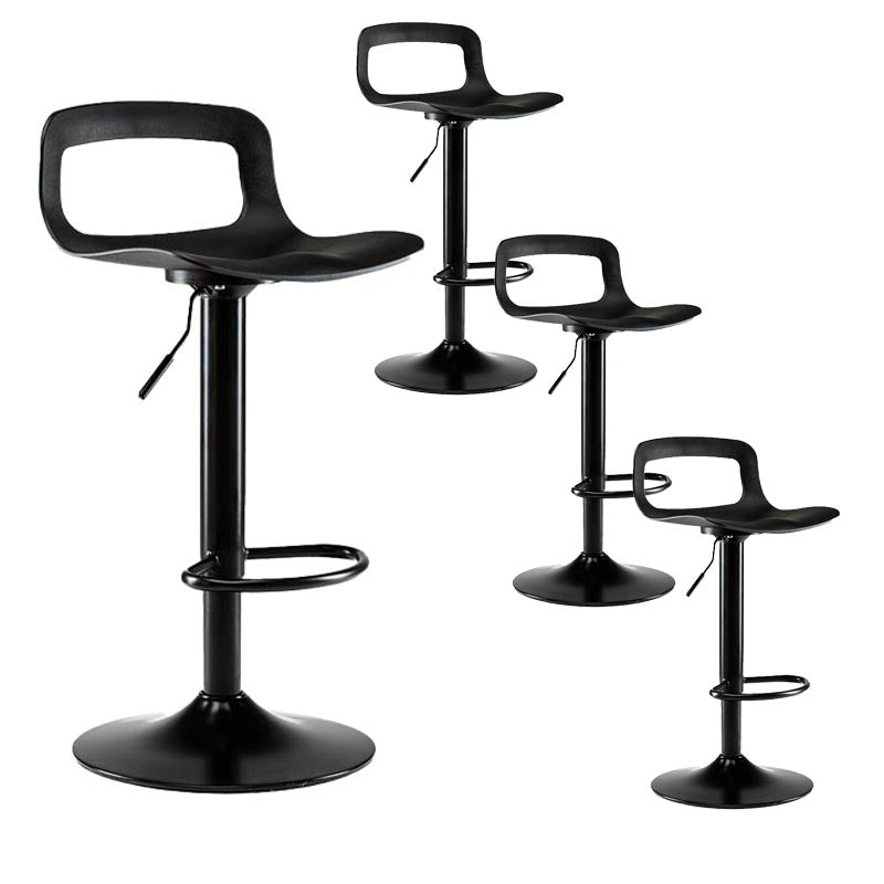 Modern Adjustable Height Bar-stool Metal Counter Bar Stool for Home Black 4 Piece Set Clearhalo 'Bar Furniture' 'Bar Stools' 'bar_stools' 'furn' 'furn_bar_stools' 'Furniture' 'Kitchen & Dining Furniture' 5268471