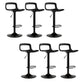 Modern Adjustable Height Bar-stool Metal Counter Bar Stool for Home Black 6 Piece Set Clearhalo 'Bar Furniture' 'Bar Stools' 'bar_stools' 'furn' 'furn_bar_stools' 'Furniture' 'Kitchen & Dining Furniture' 5268473