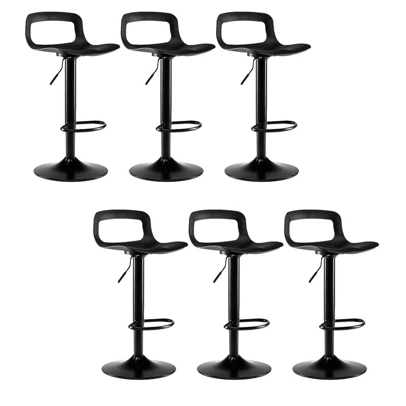 Modern Adjustable Height Bar-stool Metal Counter Bar Stool for Home Black 6 Piece Set Clearhalo 'Bar Furniture' 'Bar Stools' 'bar_stools' 'furn' 'furn_bar_stools' 'Furniture' 'Kitchen & Dining Furniture' 5268473