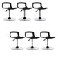 Modern Adjustable Height Bar-stool Metal Counter Bar Stool for Home Gloss Black 6 Piece Set Clearhalo 'Bar Furniture' 'Bar Stools' 'bar_stools' 'furn' 'furn_bar_stools' 'Furniture' 'Kitchen & Dining Furniture' 5268486