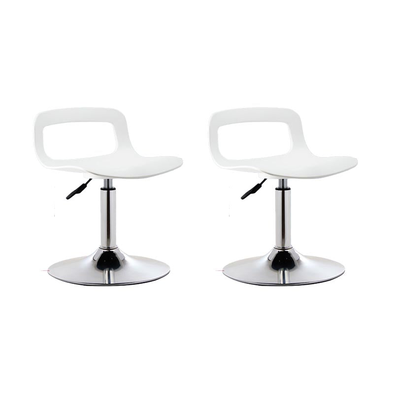 Modern Adjustable Height Bar-stool Metal Counter Bar Stool for Home Gloss White 2 Piece Set Clearhalo 'Bar Furniture' 'Bar Stools' 'bar_stools' 'furn' 'furn_bar_stools' 'Furniture' 'Kitchen & Dining Furniture' 5268488