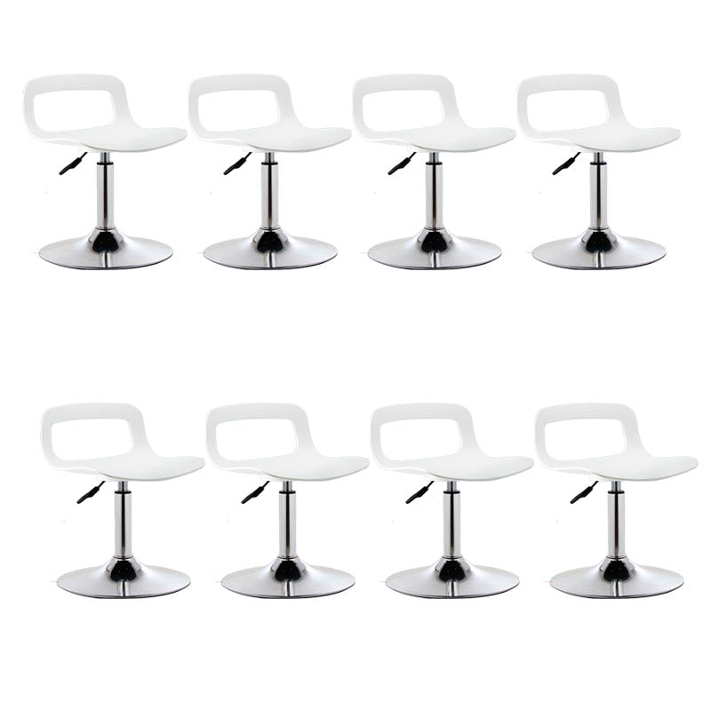 Modern Adjustable Height Bar-stool Metal Counter Bar Stool for Home Gloss White 8 Piece Set Clearhalo 'Bar Furniture' 'Bar Stools' 'bar_stools' 'furn' 'furn_bar_stools' 'Furniture' 'Kitchen & Dining Furniture' 5268491