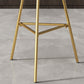 1/3/4 Pièces Industrial Round Bar Table Set Gold Iron Bistro Set avec repose-pied