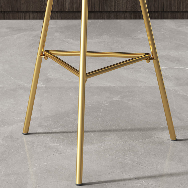 1/3/4 Pièces Industrial Round Bar Table Set Gold Iron Bistro Set avec repose-pied