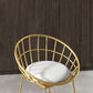 1/3/4 Pièces Industrial Round Bar Table Set Gold Iron Bistro Set avec repose-pied