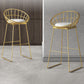 1/3/4 Pièces Industrial Round Bar Table Set Gold Iron Bistro Set avec repose-pied