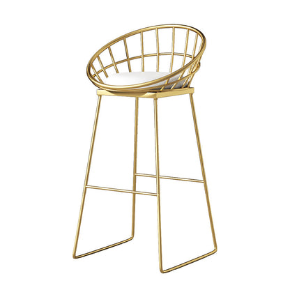 1/3/4 Pièces Industrial Round Bar Table Set Gold Iron Bistro Set avec repose-pied