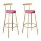 Glam 1/2/3 Pieces Sintered Stone Bar Table Set Fixed Table Counter Set for Home Use Pink 30"H Stools (Set of 2) Clearhalo 'Bar Furniture' 'furn' 'furn_home_bar_bar_sets' 'Furniture' 'Home Bars & Bar Sets' 'home_bar_bar_sets' 'Kitchen & Dining Furniture' 5268512