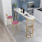 Glam 1/2/3 Pieces Sintered Stone Bar Table Set Fixed Table Counter Set for Home Use 3 Pieces: WhiteTable, 4 Pink Chairs Clearhalo 'Bar Furniture' 'furn' 'furn_home_bar_bar_sets' 'Furniture' 'Home Bars & Bar Sets' 'home_bar_bar_sets' 'Kitchen & Dining Furniture' 5268513