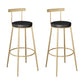 Glam 1/2/3 Pieces Sintered Stone Bar Table Set Fixed Table Counter Set for Home Use Black 30"H Stools (Set of 2) Clearhalo 'Bar Furniture' 'furn' 'furn_home_bar_bar_sets' 'Furniture' 'Home Bars & Bar Sets' 'home_bar_bar_sets' 'Kitchen & Dining Furniture' 5268514