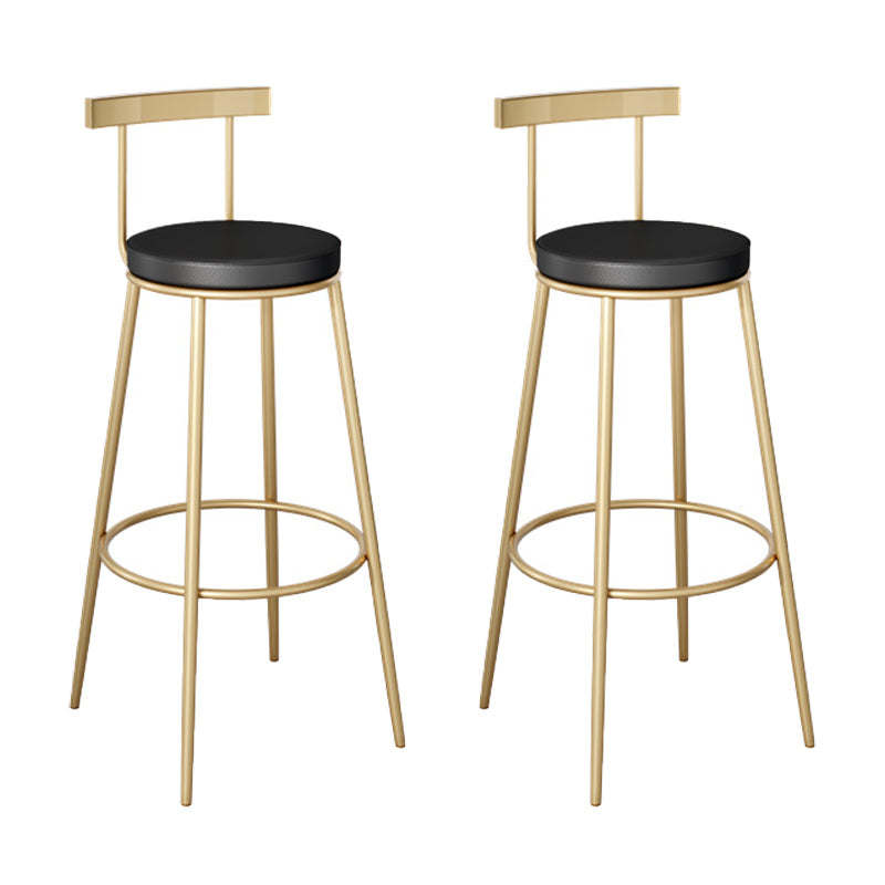 Glam 1/2/3 Pieces Sintered Stone Bar Table Set Fixed Table Counter Set for Home Use Black 30"H Stools (Set of 2) Clearhalo 'Bar Furniture' 'furn' 'furn_home_bar_bar_sets' 'Furniture' 'Home Bars & Bar Sets' 'home_bar_bar_sets' 'Kitchen & Dining Furniture' 5268514