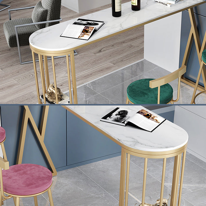 Glam 1/2/3 Pieces Sintered Stone Bar Table Set Fixed Table Counter Set for Home Use Clearhalo 'Bar Furniture' 'furn' 'furn_home_bar_bar_sets' 'Furniture' 'Home Bars & Bar Sets' 'home_bar_bar_sets' 'Kitchen & Dining Furniture' 5268519