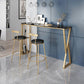 Glam 1/2/3 Pieces Sintered Stone Bar Table Set Fixed Table Counter Set for Home Use Clearhalo 'Bar Furniture' 'furn' 'furn_home_bar_bar_sets' 'Furniture' 'Home Bars & Bar Sets' 'home_bar_bar_sets' 'Kitchen & Dining Furniture' 5268522