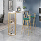 Glam 1/2/3 Pieces Sintered Stone Bar Table Set Fixed Table Counter Set for Home Use Clearhalo 'Bar Furniture' 'furn' 'furn_home_bar_bar_sets' 'Furniture' 'Home Bars & Bar Sets' 'home_bar_bar_sets' 'Kitchen & Dining Furniture' 5268523