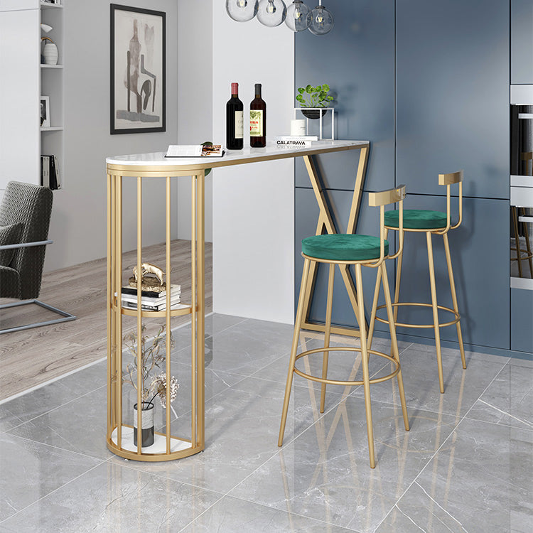 Glam 1/2/3 Pieces Sintered Stone Bar Table Set Fixed Table Counter Set for Home Use Clearhalo 'Bar Furniture' 'furn' 'furn_home_bar_bar_sets' 'Furniture' 'Home Bars & Bar Sets' 'home_bar_bar_sets' 'Kitchen & Dining Furniture' 5268523