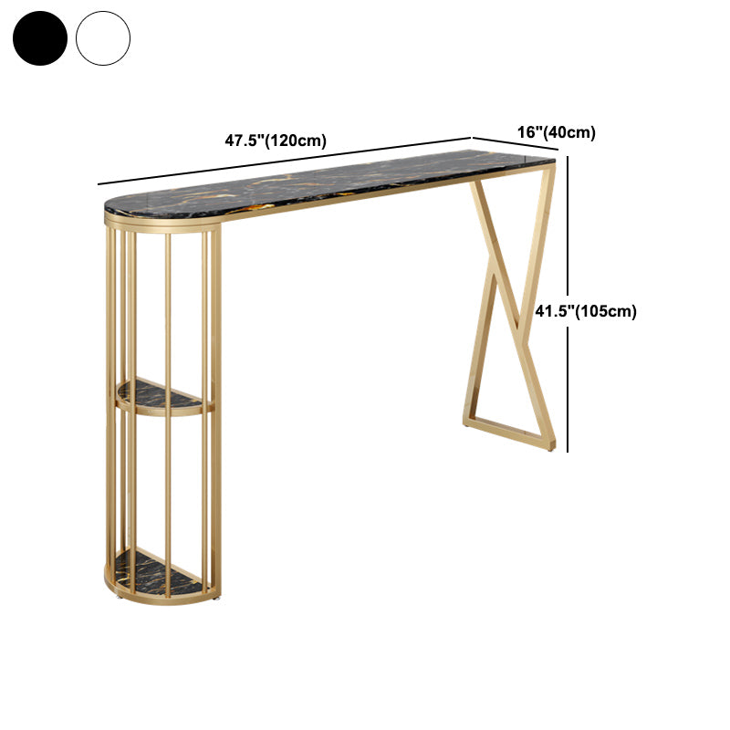 Glam 1/2/3 Pieces Sintered Stone Bar Table Set Fixed Table Counter Set for Home Use Clearhalo 'Bar Furniture' 'furn' 'furn_home_bar_bar_sets' 'Furniture' 'Home Bars & Bar Sets' 'home_bar_bar_sets' 'Kitchen & Dining Furniture' 5268525