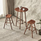 1/3 pièces de table de bar rond moderne set bistro en bois de cendre avec repose-pieds