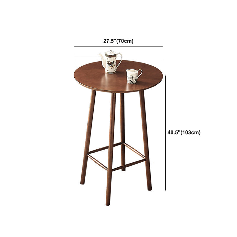 1/3 pièces de table de bar rond moderne set bistro en bois de cendre avec repose-pieds