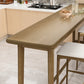 Luxury Rectangle Solid Wood Bar Table Set 1/3/4 Pieces Counter Table with Armless Stools