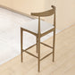 Luxury Rectangle Solid Wood Bar Table Set 1/3/4 Pieces Counter Table with Armless Stools