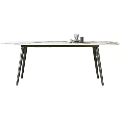 Modern Sintered Stone Dining Rectangle Table Set 1/4/5/7 Pieces Dining Set Gold 71"L x 35"W Clearhalo 'Dining Room Sets' 'Dining Tables & Seating' 'dining_room_set' 'furn' 'furn_dining_room_set' 'Furniture' 'Kitchen & Dining Furniture' 5268628