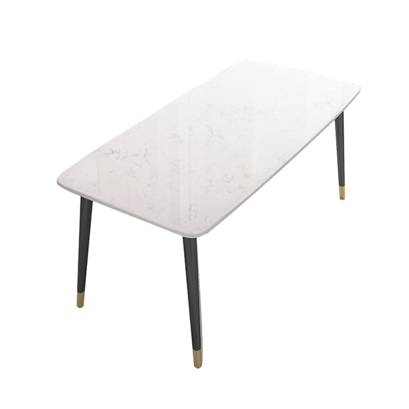 Modern Dinette Set 1/4/5 Pieces Rectangle White Marble Dining Table Set Clearhalo 'Dining Room Sets' 'Dining Tables & Seating' 'dining_room_set' 'furn' 'furn_dining_room_set' 'Furniture' 'Kitchen & Dining Furniture' 5268697