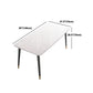 Modern Dinette Set 1/4/5 Pieces Rectangle White Marble Dining Table Set Clearhalo 'Dining Room Sets' 'Dining Tables & Seating' 'dining_room_set' 'furn' 'furn_dining_room_set' 'Furniture' 'Kitchen & Dining Furniture' 5268705