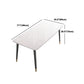 Modern Dinette Set 1/4/5 Pieces Rectangle White Marble Dining Table Set Clearhalo 'Dining Room Sets' 'Dining Tables & Seating' 'dining_room_set' 'furn' 'furn_dining_room_set' 'Furniture' 'Kitchen & Dining Furniture' 5268707