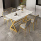 Nordic 1/5/7 Pieces Dining Set Rectangle Stone Dining Table for Dining Room