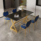 Nordic 1/5/7 Pieces Dining Set Rectangle Stone Dining Table for Dining Room