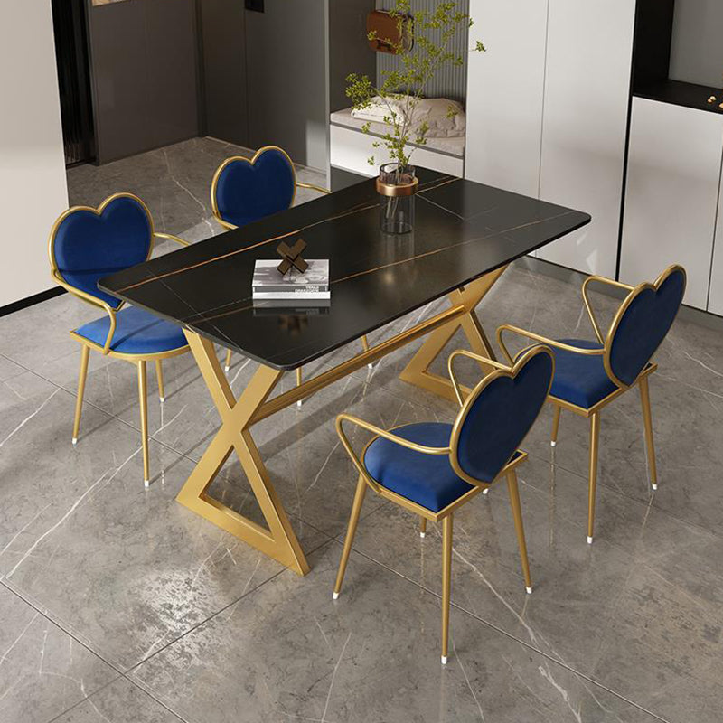 Nordic 1/5/7 Pieces Dining Set Rectangle Stone Dining Table for Dining Room