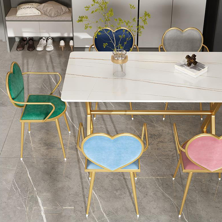 Nordic 1/5/7 Pieces Dining Set Rectangle Stone Dining Table for Dining Room