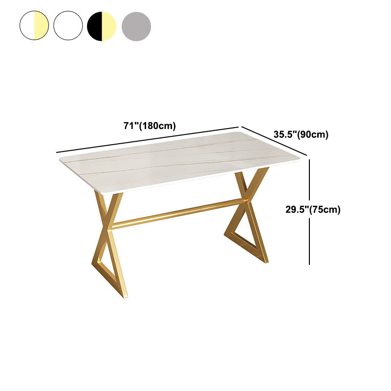 Nordic 1/5/7 Pieces Dining Set Rectangle Stone Dining Table for Dining Room