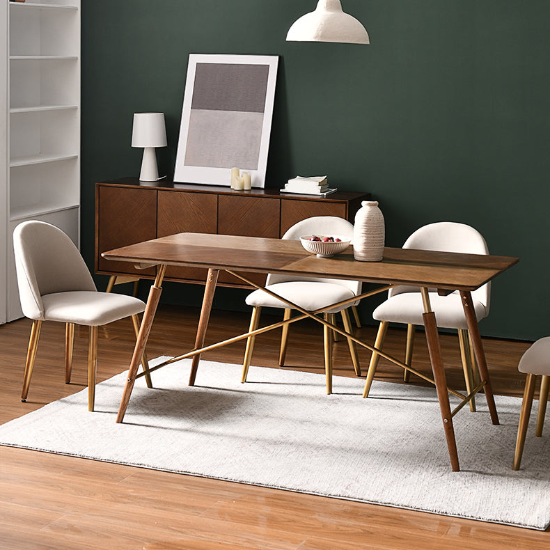 Set tavolo da pranzo in legno massello Set da pranzo moderno rettangolare da 1/2/3/5 pezzi